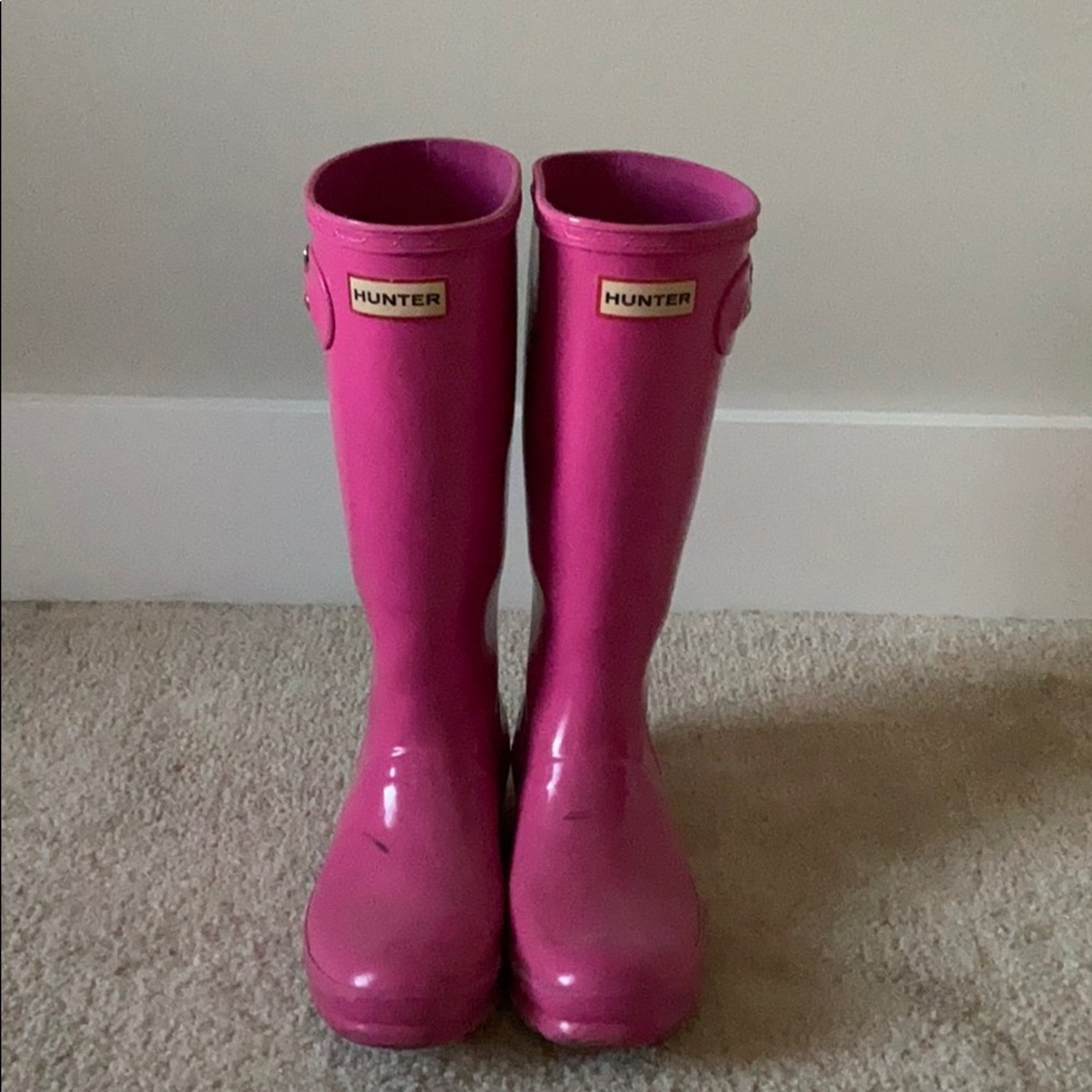 hot pink hunter boots
